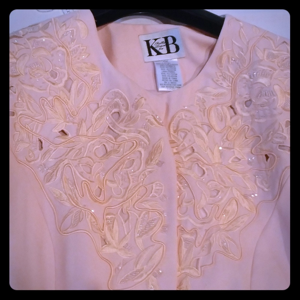 Pink 2 piece skirt suit